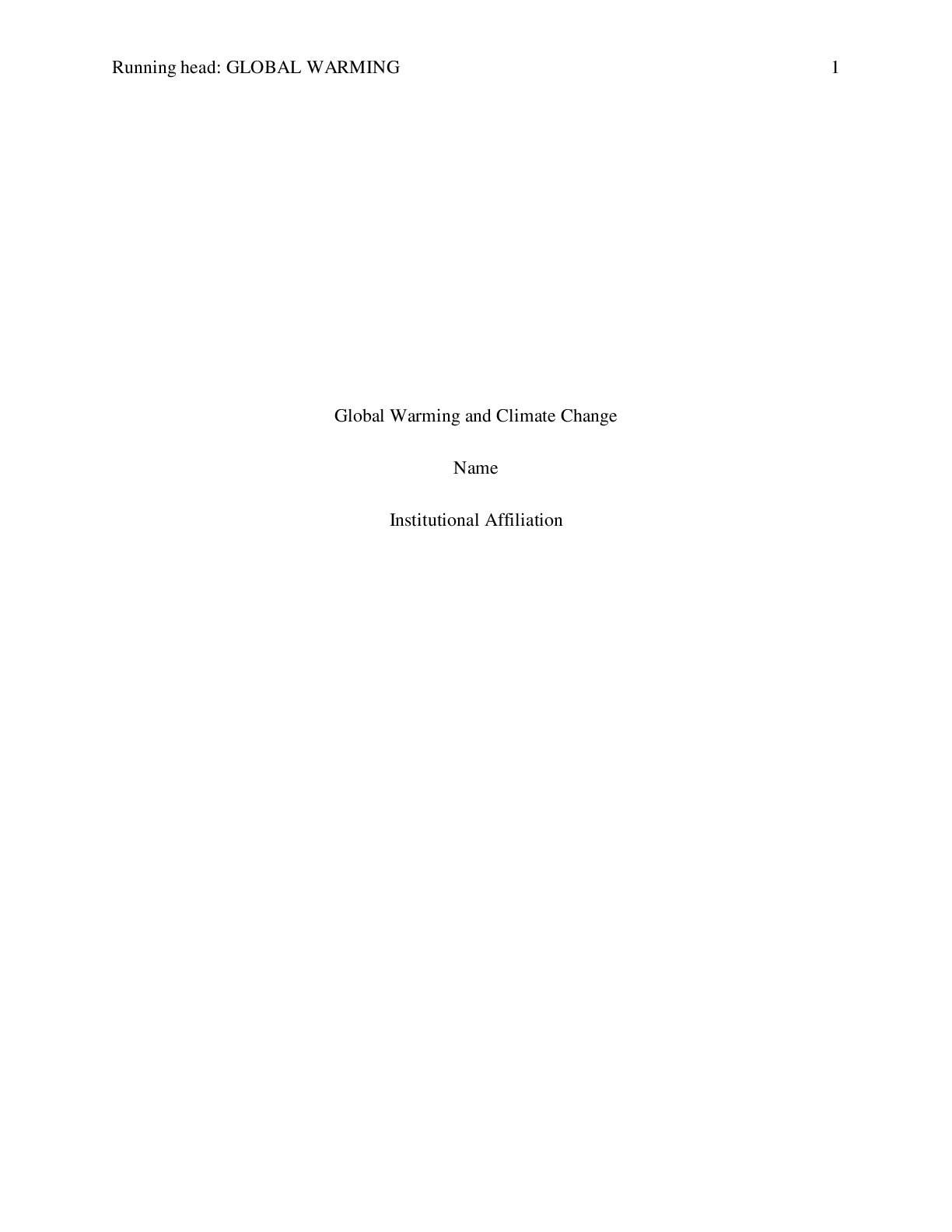 Preview image of Global Warming and Climate Change document